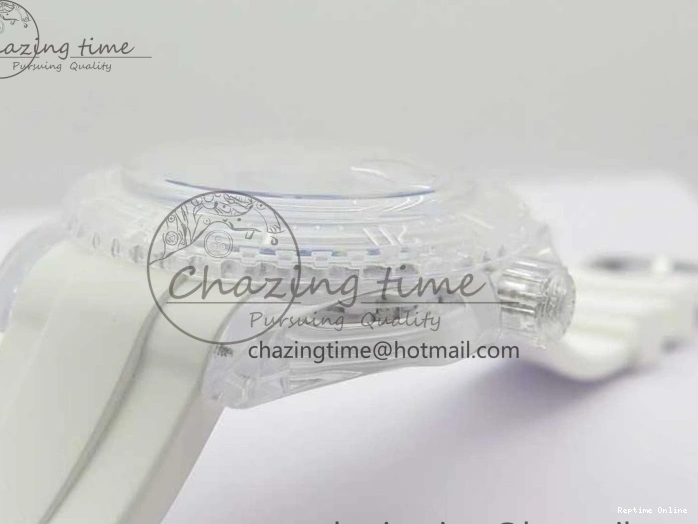 1219 Submariner Phantomlab Transparent KZF Best Edition Blue Fruit Dial on White Rubber Strap VR Classic 2563